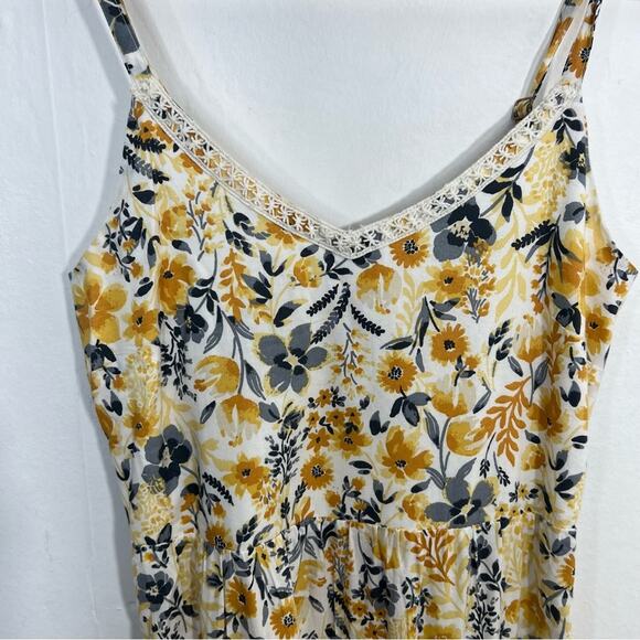 Joie Yellow Floral Mommy and Me Maxi Tiered Sun Dress Size 4 NWT - Picture 6 of 15